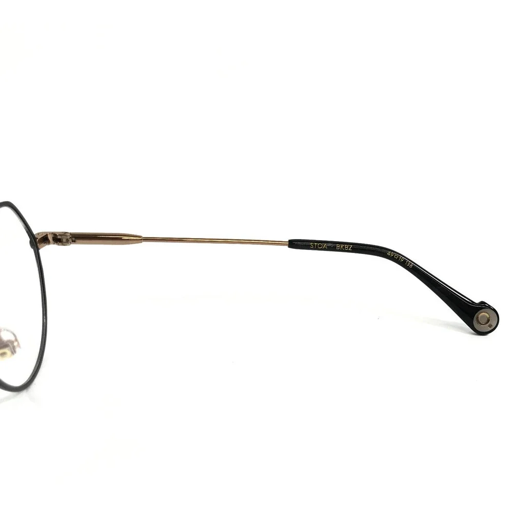Etnia Barcelona Eyeglasses Frame STOA BKBZ Black Bronze Round Wire Rim 49-19-138